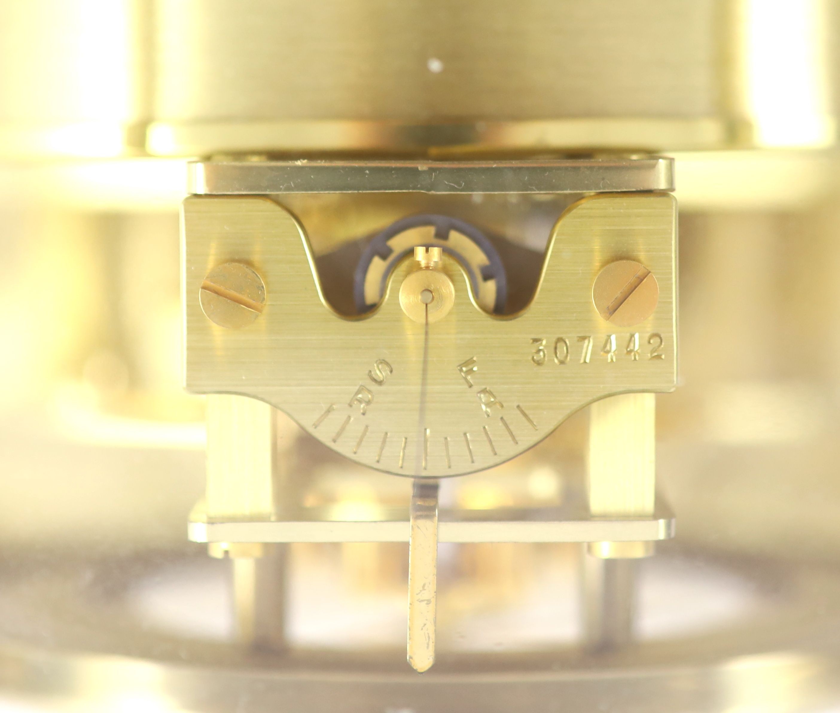 A Jaeger le Coultre Atmos clock H 23cm. W 18cm.